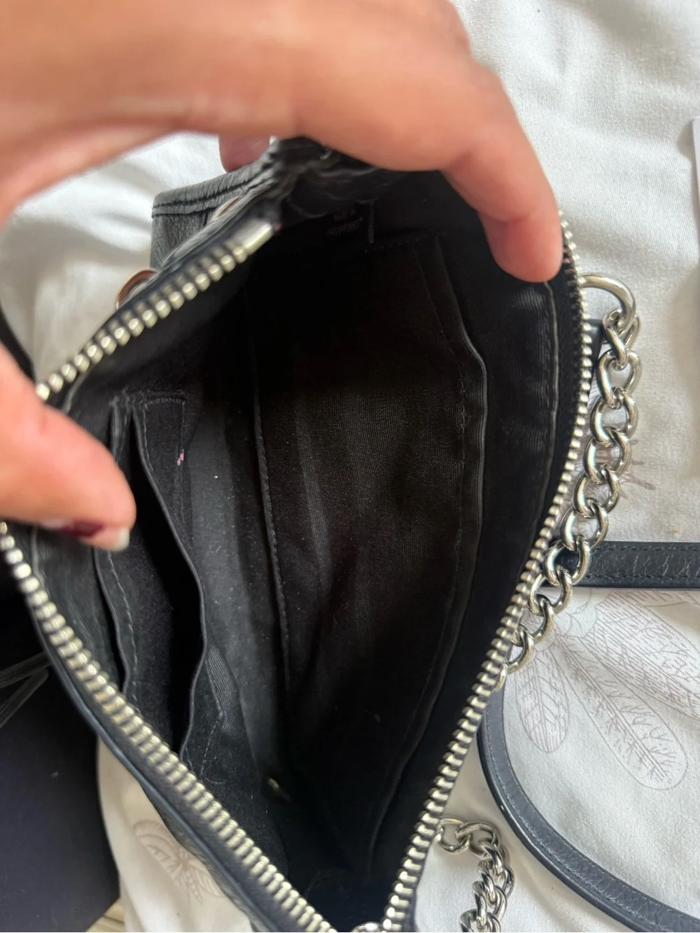 Coach | black pebbled leather Mickie crossbody bag